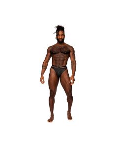 Rude Awakening Mesh Strap Thong Black
