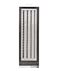 Shots Ouch Beginner Urethral Sounding Silicone Spiral Screw Plug Set